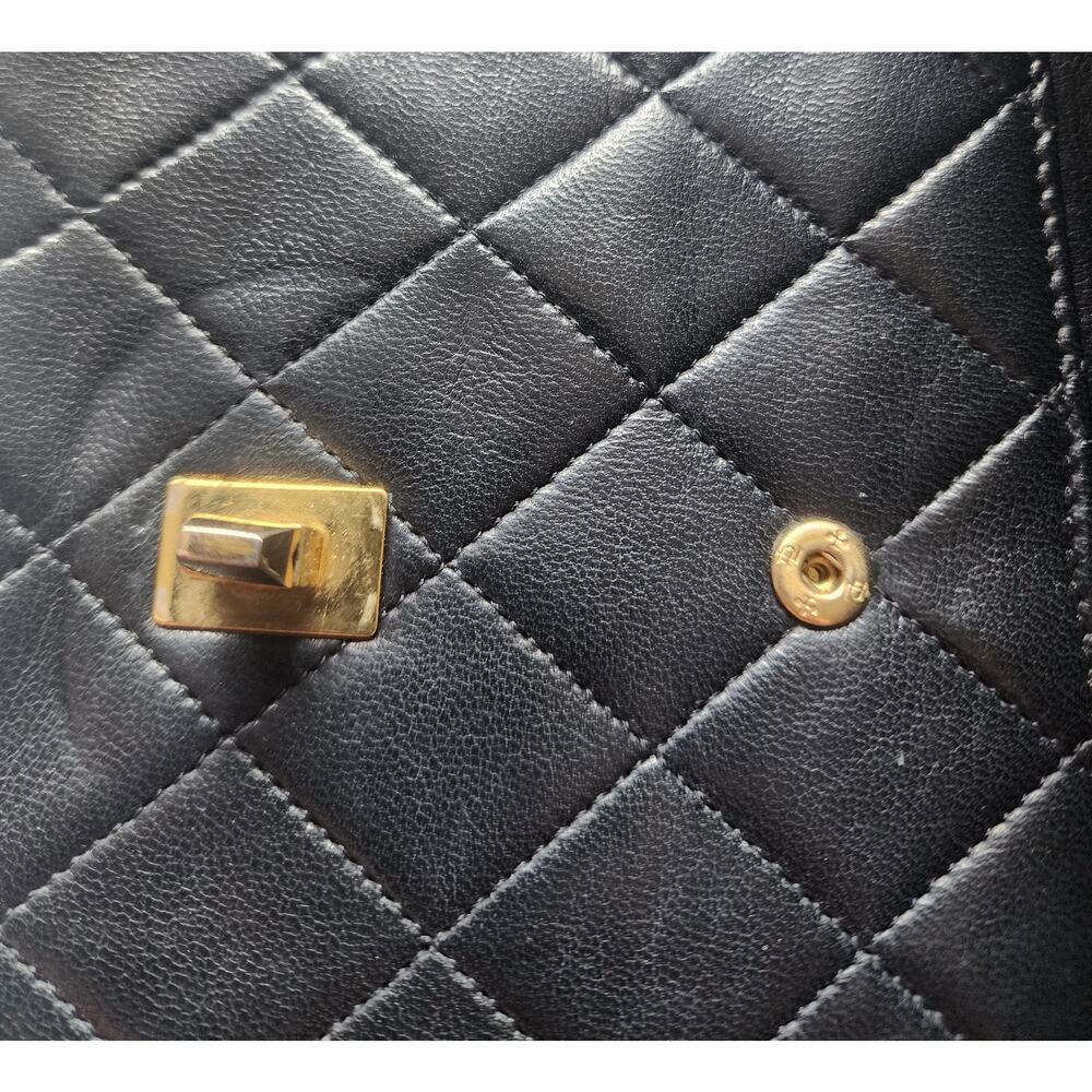 Authentic Vintage Chanel Classic Double Flap Blac… - image 8